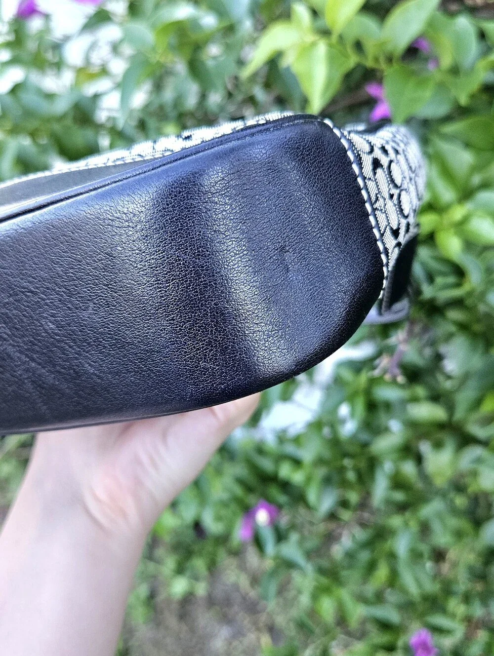 Coach 6622 Micro Signature Demi Black Gray Shoulder Bag Y2K Vintage